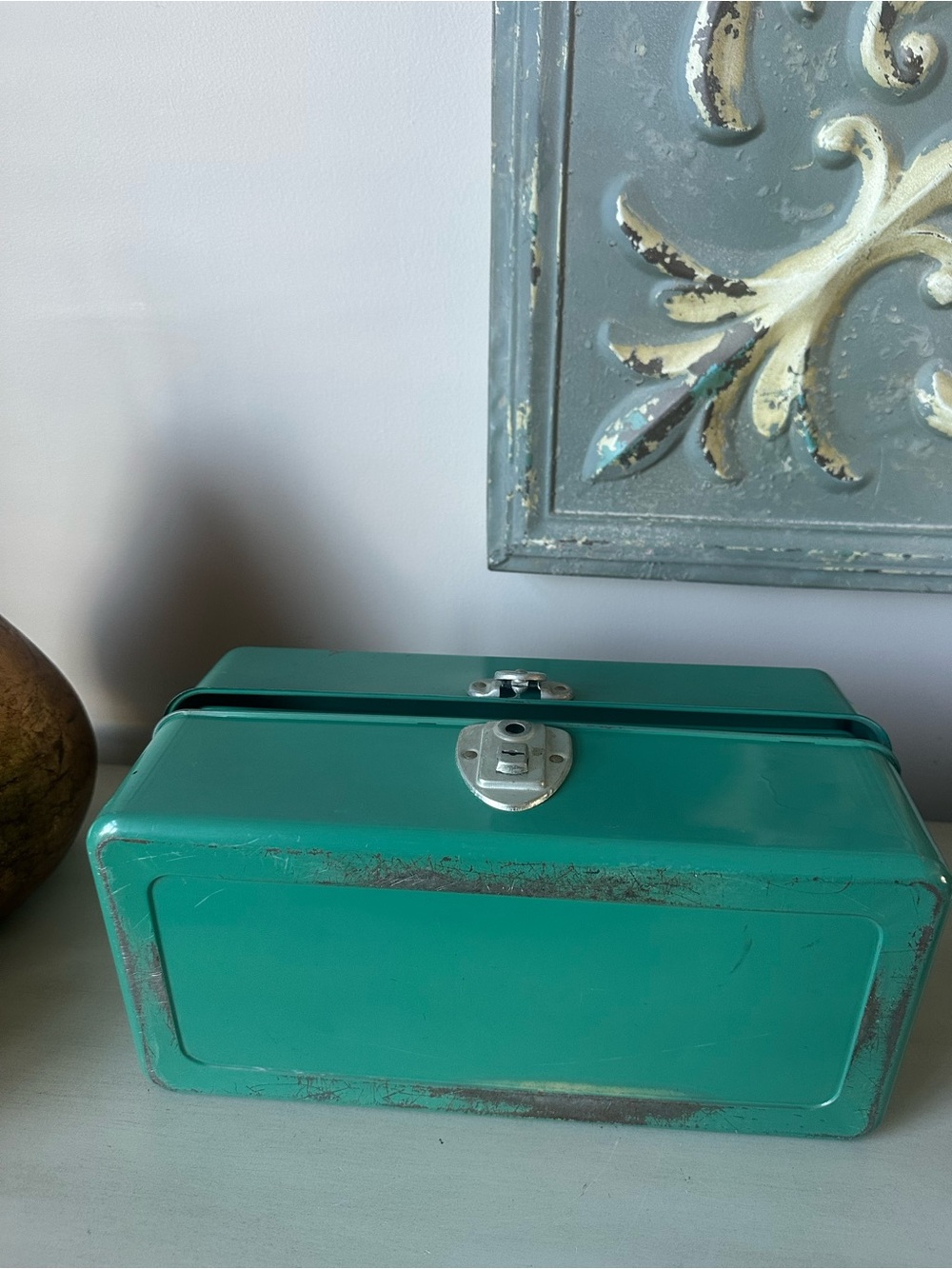 Vintage Liberty teal green tackle box metal - Picture 9 of 12